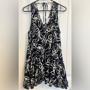Tea Mints Black and White Floral Dress